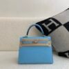 Top Handmade Kelly 25CM 7N Celeste Epsom Leather Silver Hardware 1:1 to make