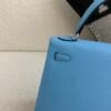 Top Handmade Kelly 25CM 7N Celeste Epsom Leather Silver Hardware 1:1 to make