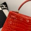 Full Handmade Kelly 28CM 95 Braise Porosus Leather Gold Hardware 1:1 to make