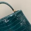 wsxc1782490392765_3 Kelly 25cm Z6 Malachite Alligator Leather Gold hardware 1:1 to make Top Handmade