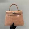 wsxc1782490395564_0 Top Quality Kelly 25cm 94 Terre Cuite Alligator Leather Silver Hardware