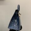 Full Handmade Kelly 25cm N7 Bleu Tempete Alligator Leather Original Quality