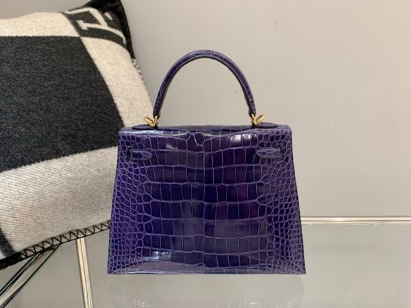 wsxc1782490400337_1 HongKong Fedex Kelly 25cm M3 Bleu Encre Alligator Leather Gold Hardware 1:1 to make