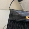 wsxc1782490403261_2 Special Order Kelly Elan 28CM 89 Nior Alligator Leather Gold Hardware Feather-style tassels