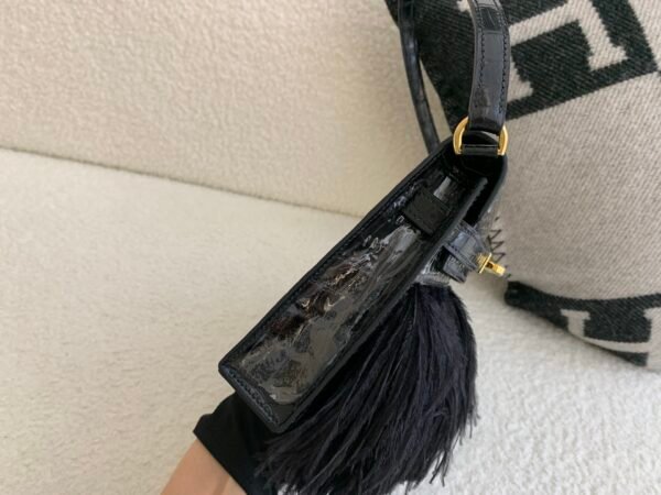wsxc1782490403261_4 Special Order Kelly Elan 28CM 89 Nior Alligator Leather Gold Hardware Feather-style tassels