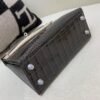 Kelly 25cm Top Handmade 88 Graphite Alligator Leather Silver Hardware
