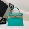 Kelly 25cm Custom Made Alligator Leather O6 Vert Jade Gold Hardware
