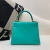 Kelly 25cm Custom Made Alligator Leather O6 Vert Jade Gold Hardware