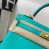 Kelly 25cm Custom Made Alligator Leather O6 Vert Jade Gold Hardware