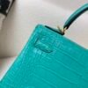 Kelly 25cm Custom Made Alligator Leather O6 Vert Jade Gold Hardware