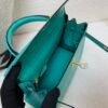 Kelly 25cm Custom Made Alligator Leather O6 Vert Jade Gold Hardware