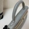H Factory Kelly 25cm 80 Gris Perle Alligator Silver Hardware Top Handmade
