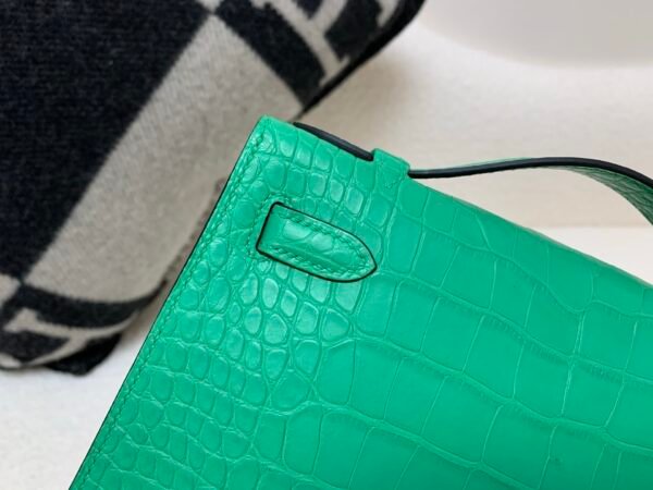 Top Handmade Kelly Pochette 22CM Global Sales 0Z Vert Comics Silver Hardware