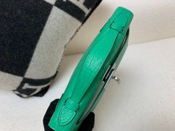 Top Handmade Kelly Pochette 22CM Global Sales 0Z Vert Comics Silver Hardware