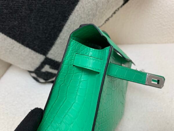 Top Handmade Kelly Pochette 22CM Global Sales 0Z Vert Comics Silver Hardware