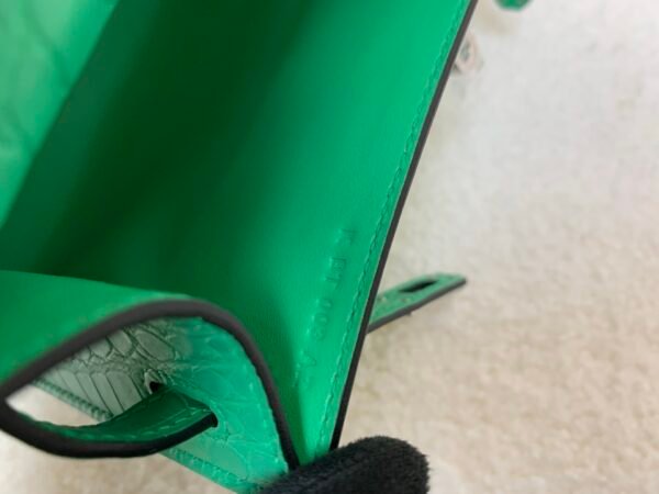 Top Handmade Kelly Pochette 22CM Global Sales 0Z Vert Comics Silver Hardware