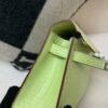 France Shipping Kelly Pochette 22cm Alligator Leather Gold Hardware R9 Jaune Bourgeon