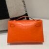 New custom made Kelly Pochette 22CM 93 Orange Alligator Leather Gold Hardware Full Handmade