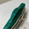 Kelly Pochette 22CM 67 Vert Fonce Alligator Leather Gold Hardware Top Handmade
