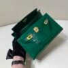 Kelly Pochette 22CM 67 Vert Fonce Alligator Leather Gold Hardware Top Handmade