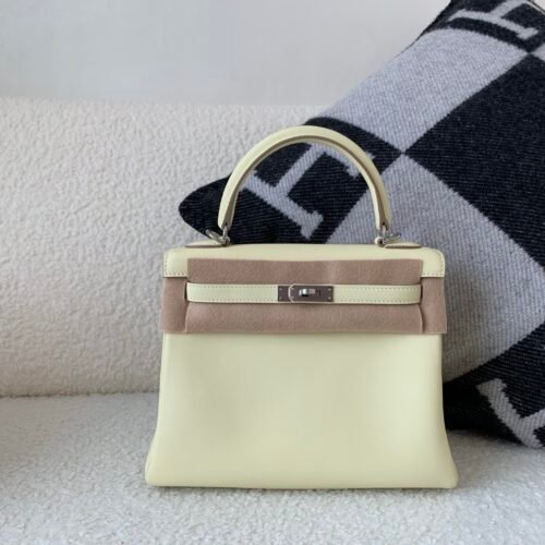 USA shipping Kelly 25cm i8 Jaune milton Swift Leather 1:1 to make SHW