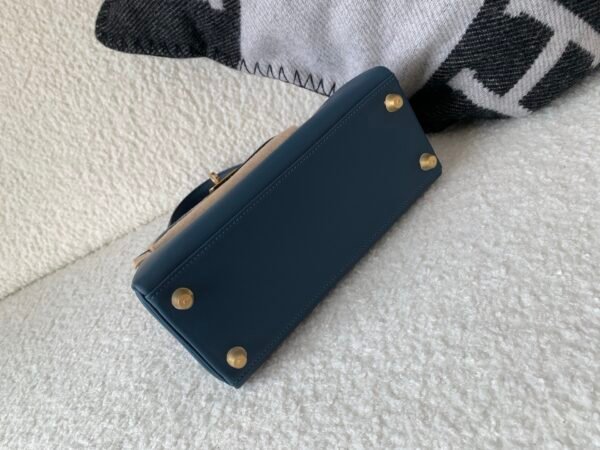 Global shipping Kelly 25cm S4 Deep Blue Swift Leather Full Handmade GHW