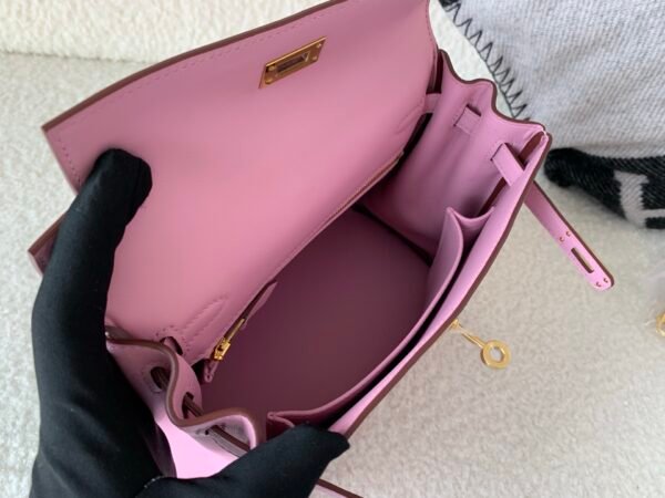 Kelly25cm Top Handmade Swift X9 Mauve Sylvestre Gold Hardware Whole Sale